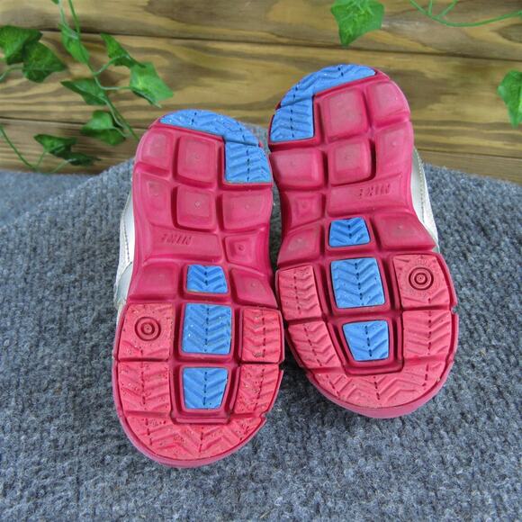 Nike Unisex Sneaker Sz T 6 Medium Silver Synthetic Hook & Loop - Picture 5 of 5